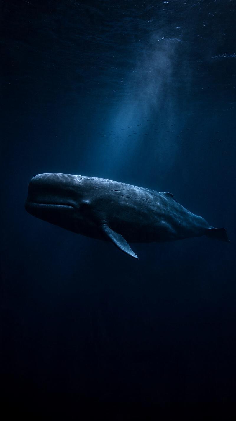 Illustration for the world record: Deepest dive by a mammal