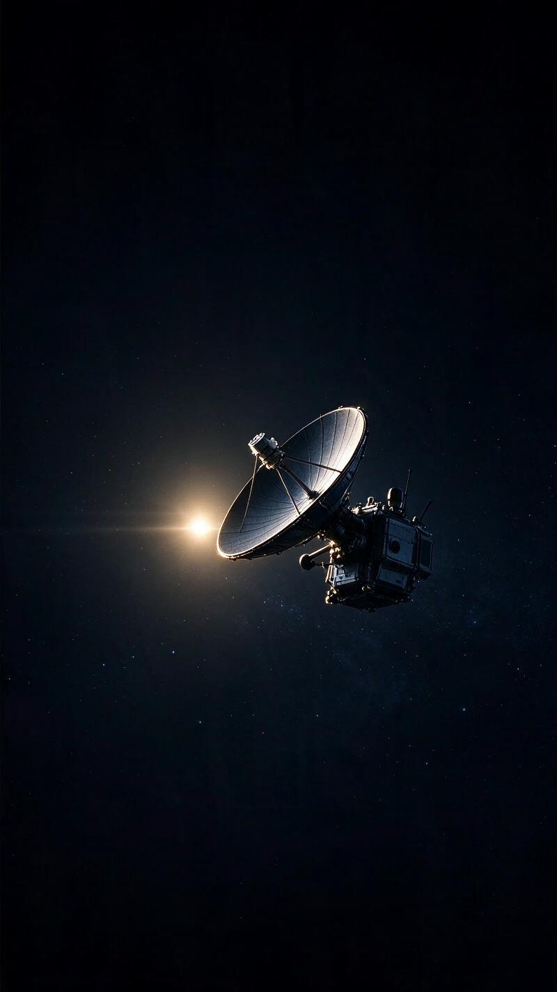 Illustration for the world record: Farthest spacecraft from Earth