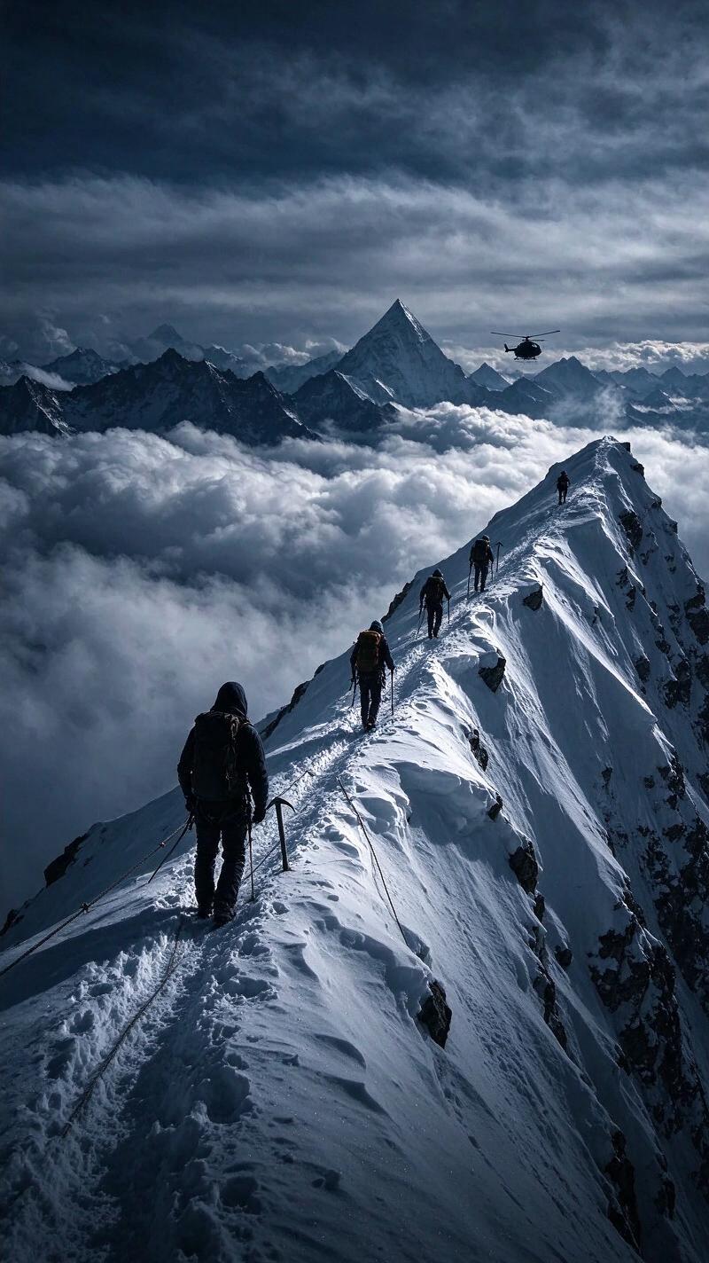 Illustration for the world record: Fastest ascent of all 14 eight-thousand-metre peaks
