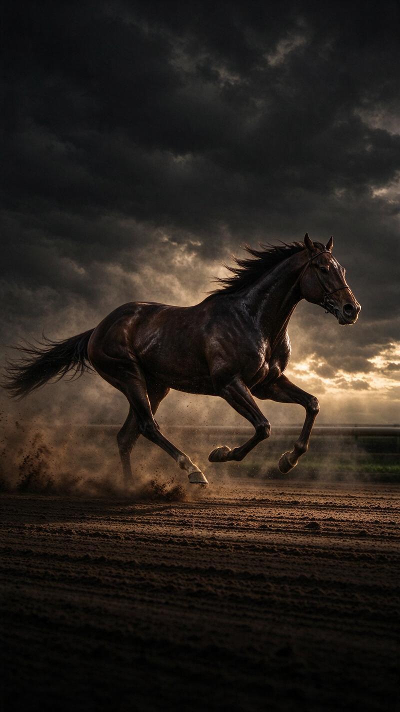Illustration for the world record: Fastest mile by a racehorse