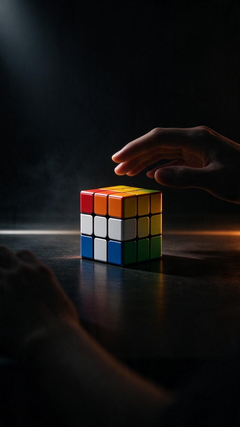Illustration for the world record: Fastest Rubik's Cube solve