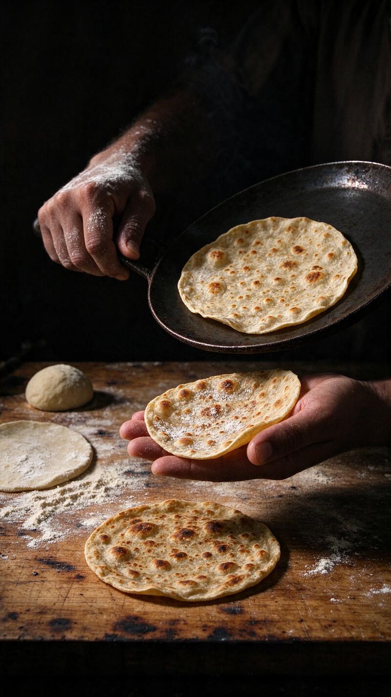 Illustration for the world record: Fastest time to make three chapatis