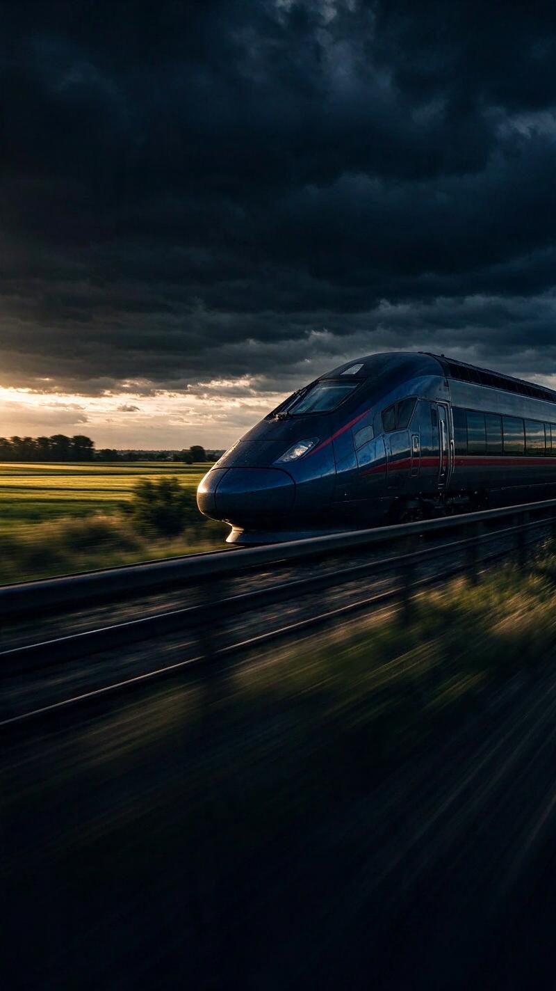 Illustration for the world record: Fastest wheeled train