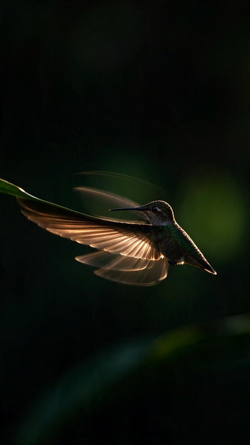 Illustration for the world record: Fastest wingbeat of a bird