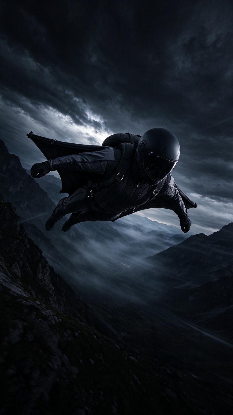 Illustration for the world record: Fastest wingsuit flight speed