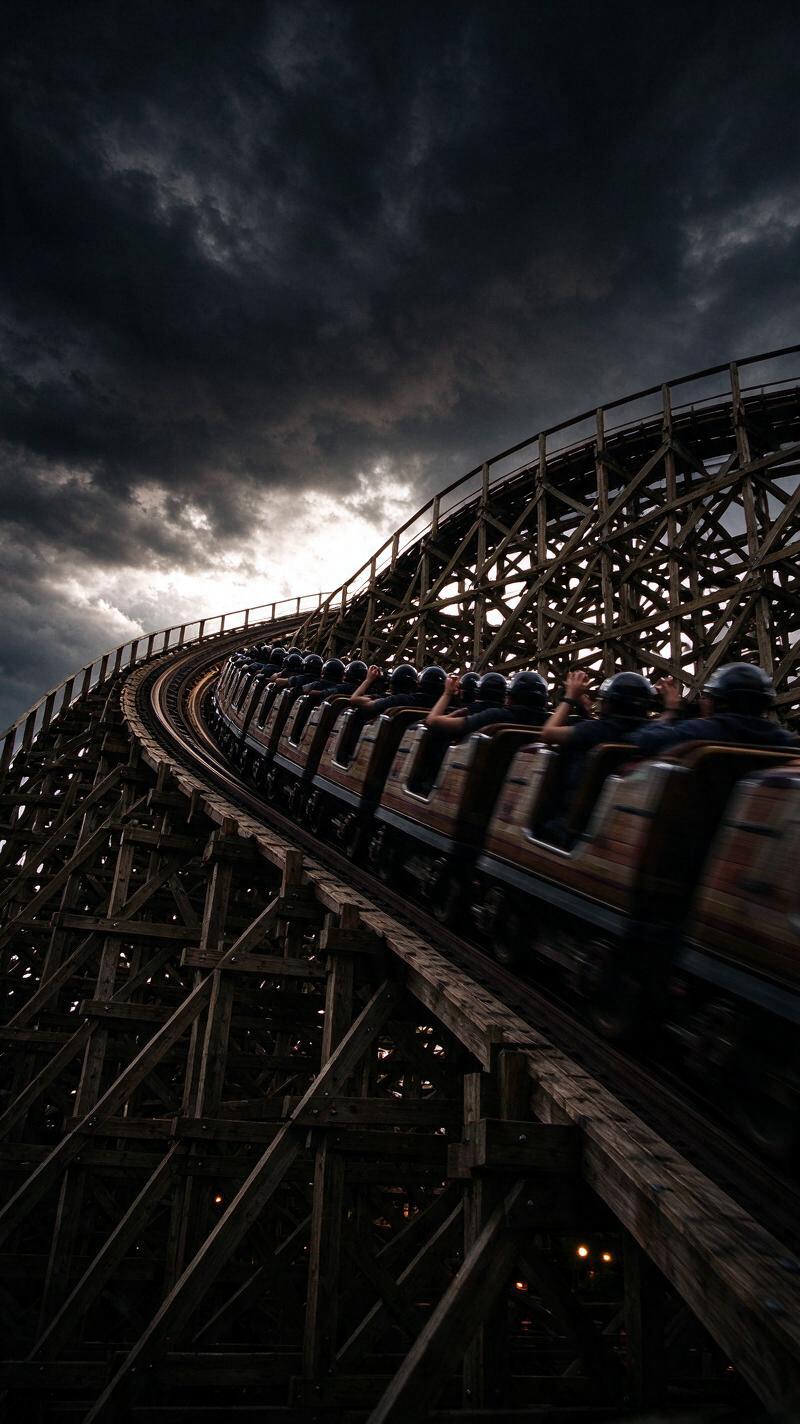 Illustration for the world record: Fastest wooden roller coaster