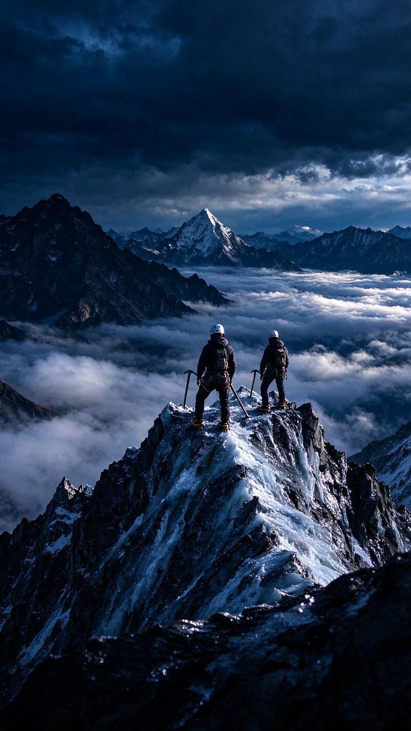 Illustration for the world record: First to climb all 14 eight-thousanders without supplemental oxygen
