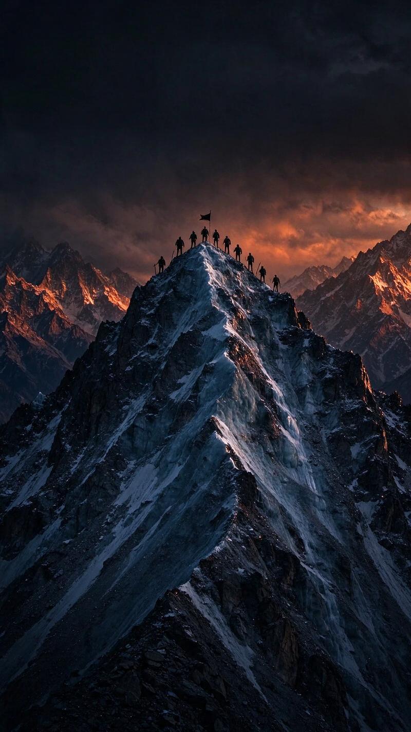 Illustration for the world record: First winter ascent of K2