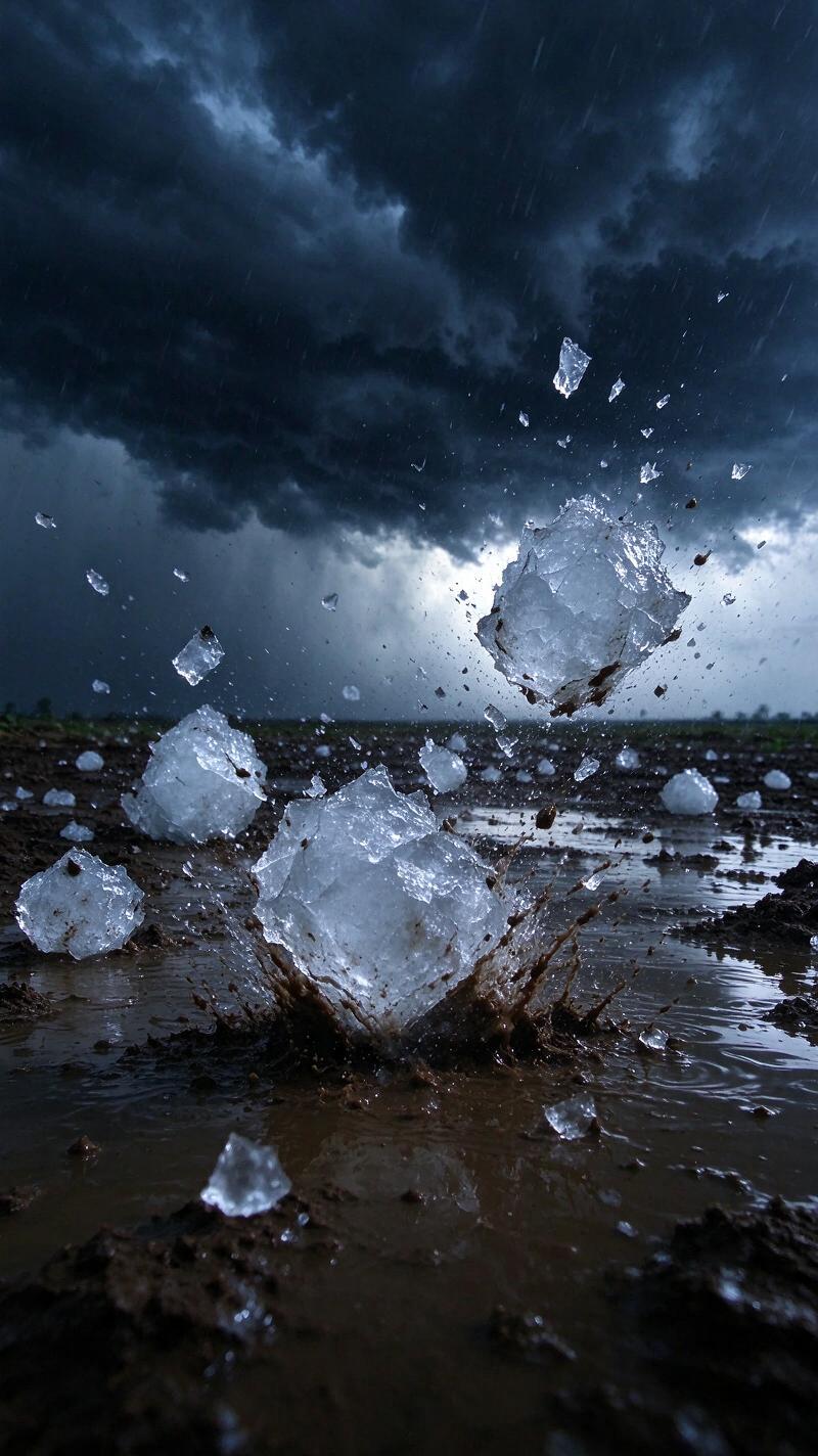 Illustration for the world record: Heaviest hailstone