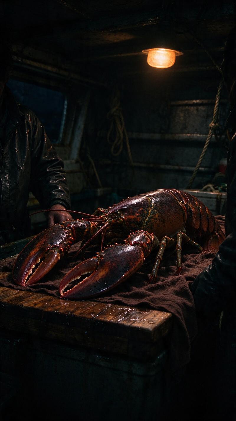 Illustration for the world record: Heaviest lobster caught