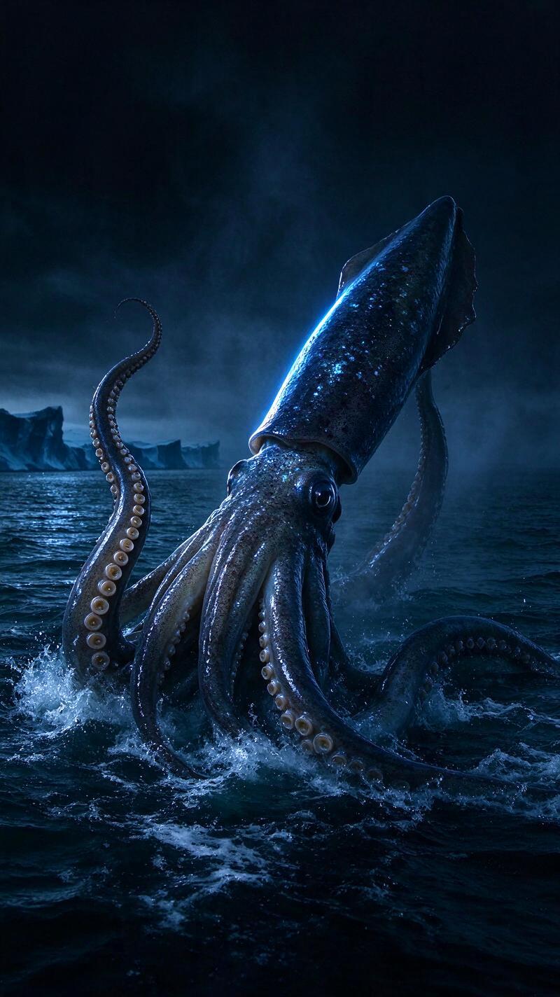 Illustration for the world record: Heaviest squid