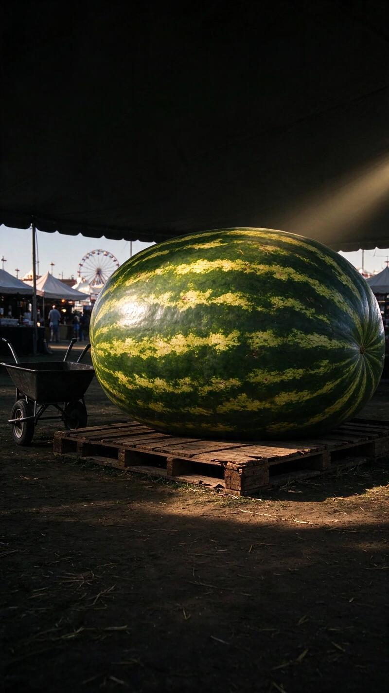 Illustration for the world record: Heaviest watermelon