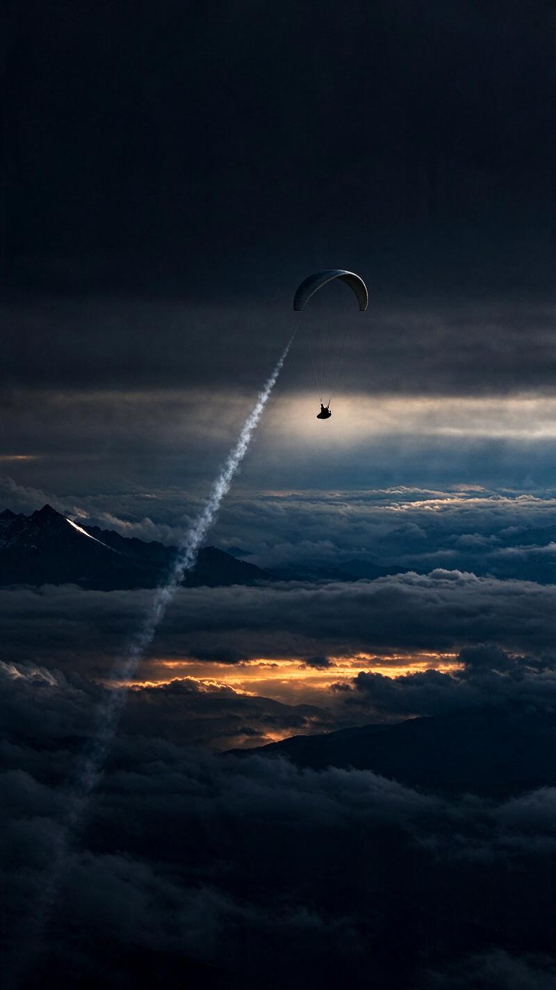 Illustration for the world record: Highest altitude reached by paraglider