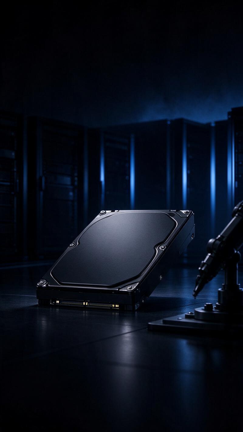Illustration for the world record: Highest-capacity hard drive