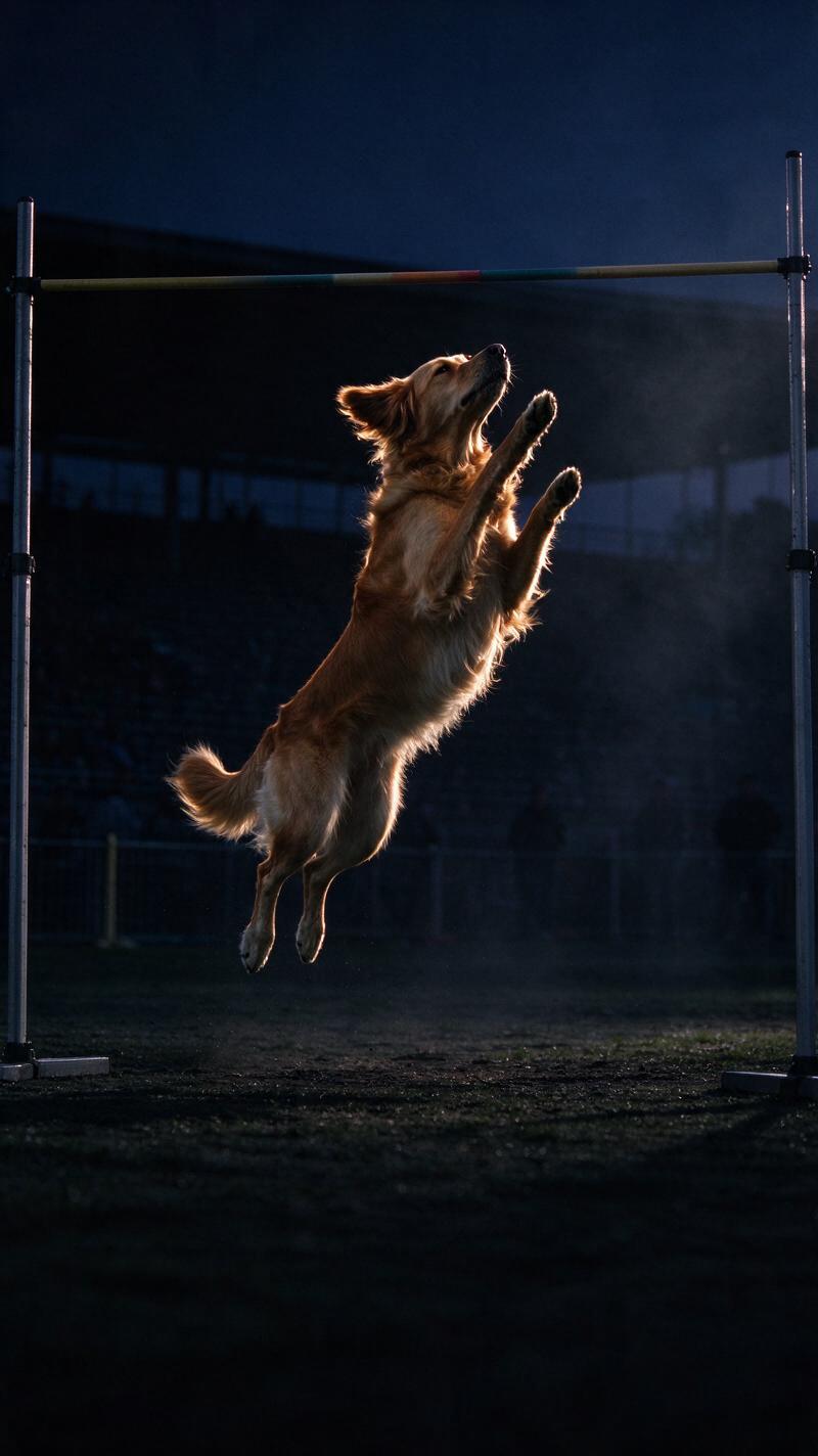 Illustration for the world record: Highest jump by a dog