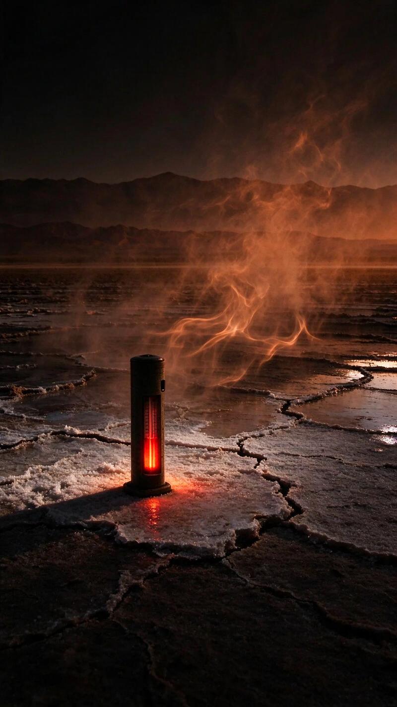 Illustration for the world record: Highest recorded air temperature
