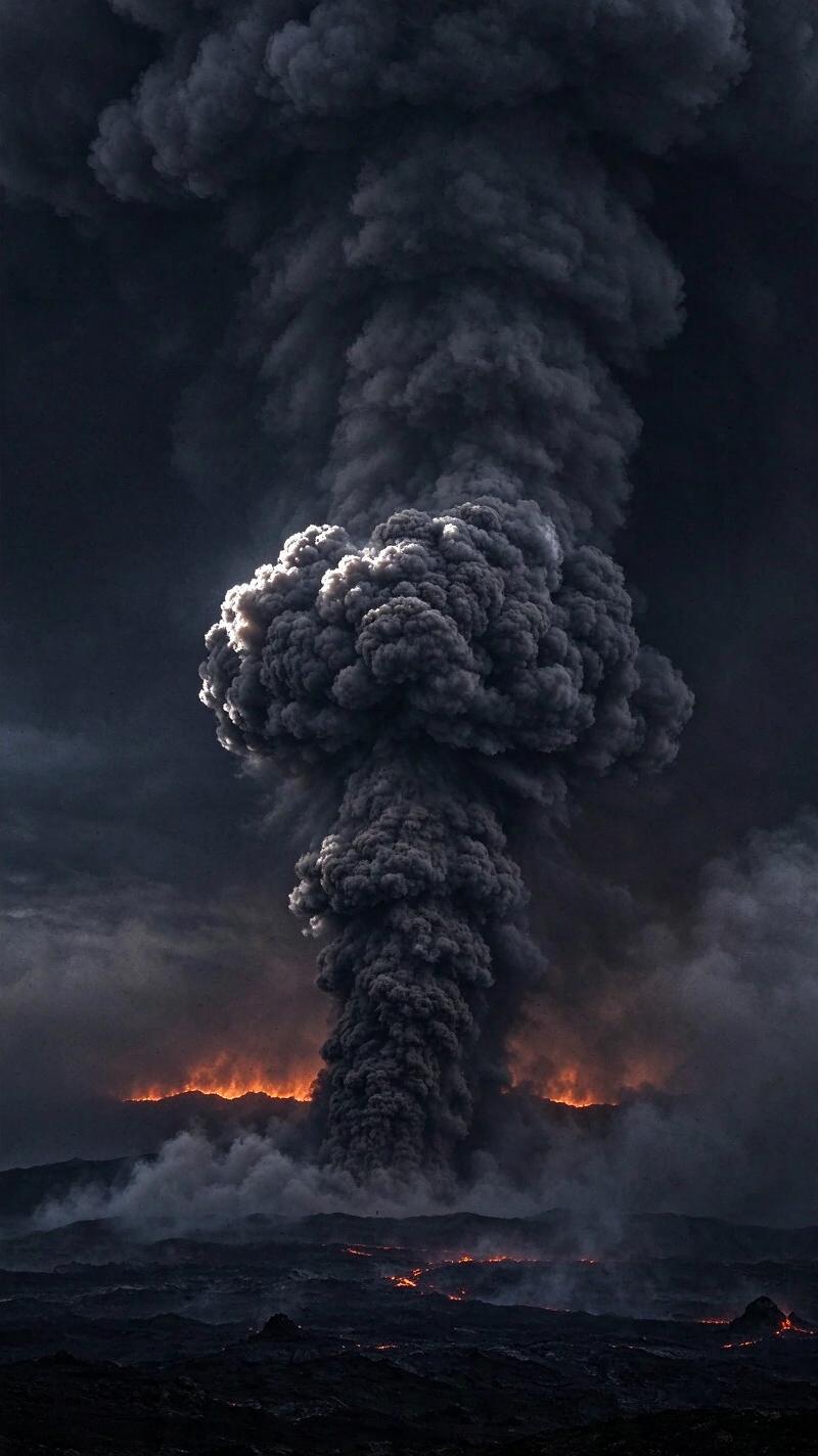 Illustration for the world record: Highest volcanic plume recorded