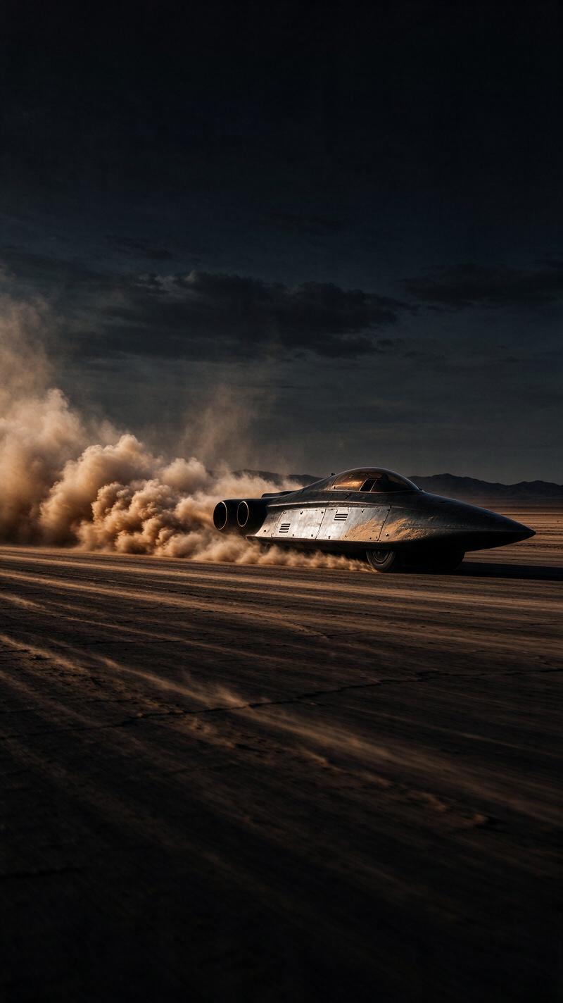 Illustration for the world record: Land speed record