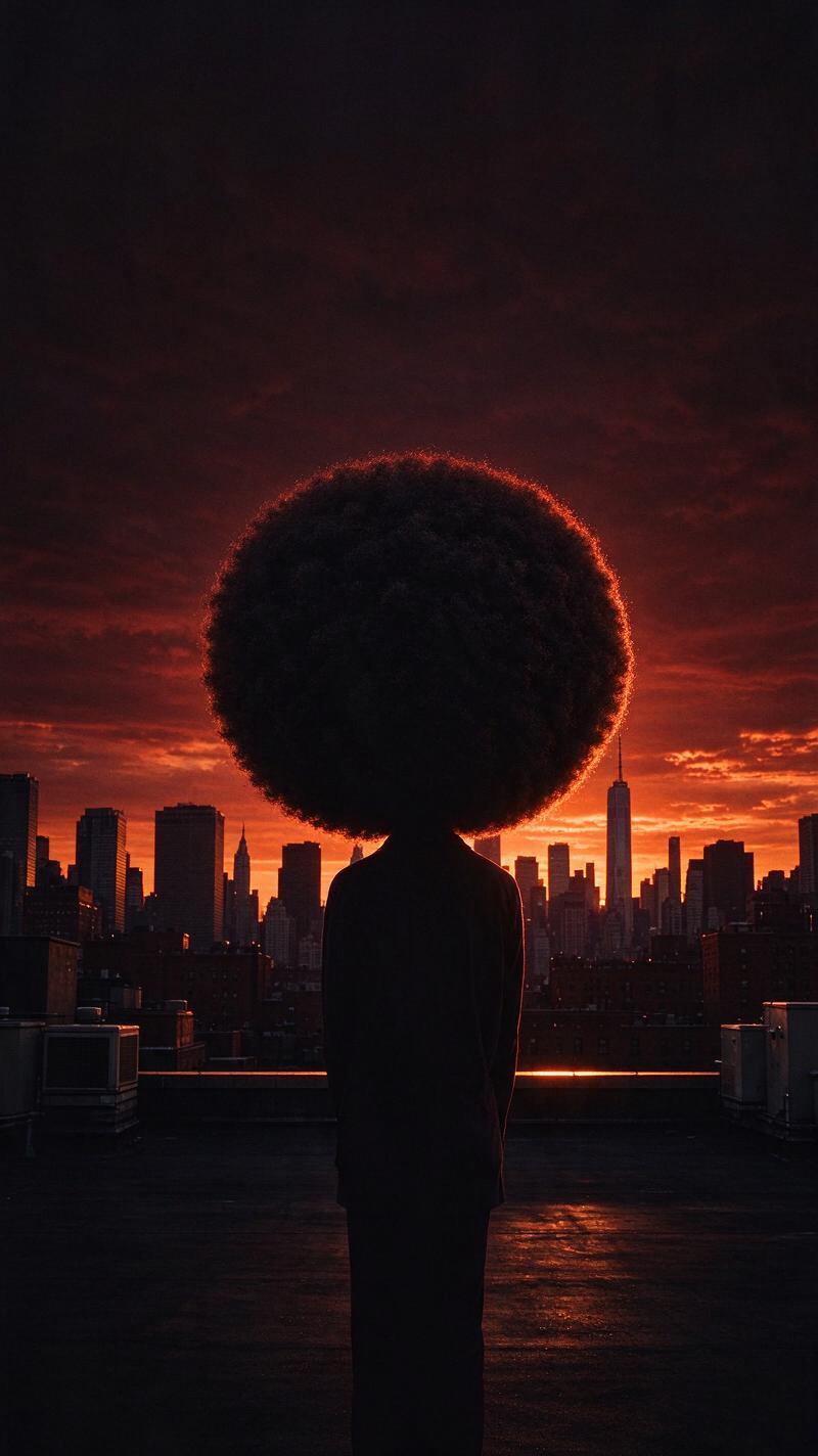 Illustration for the world record: Largest afro on a living woman