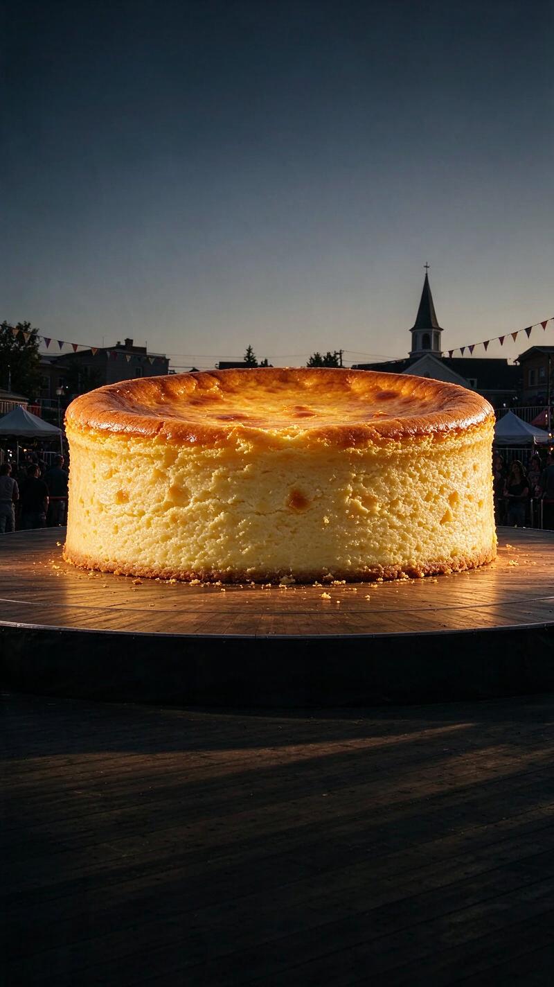 Illustration for the world record: Largest cheesecake