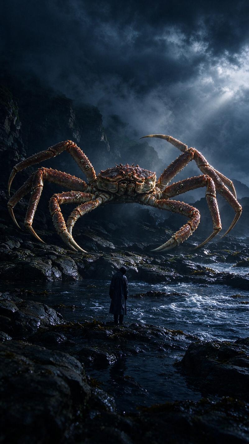 Illustration for the world record: Largest crab by leg span