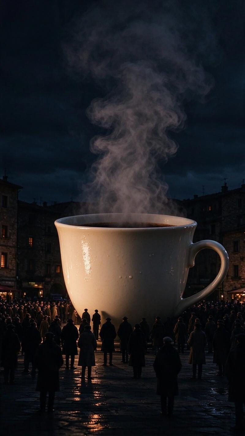 Illustration for the world record: Largest cup of coffee