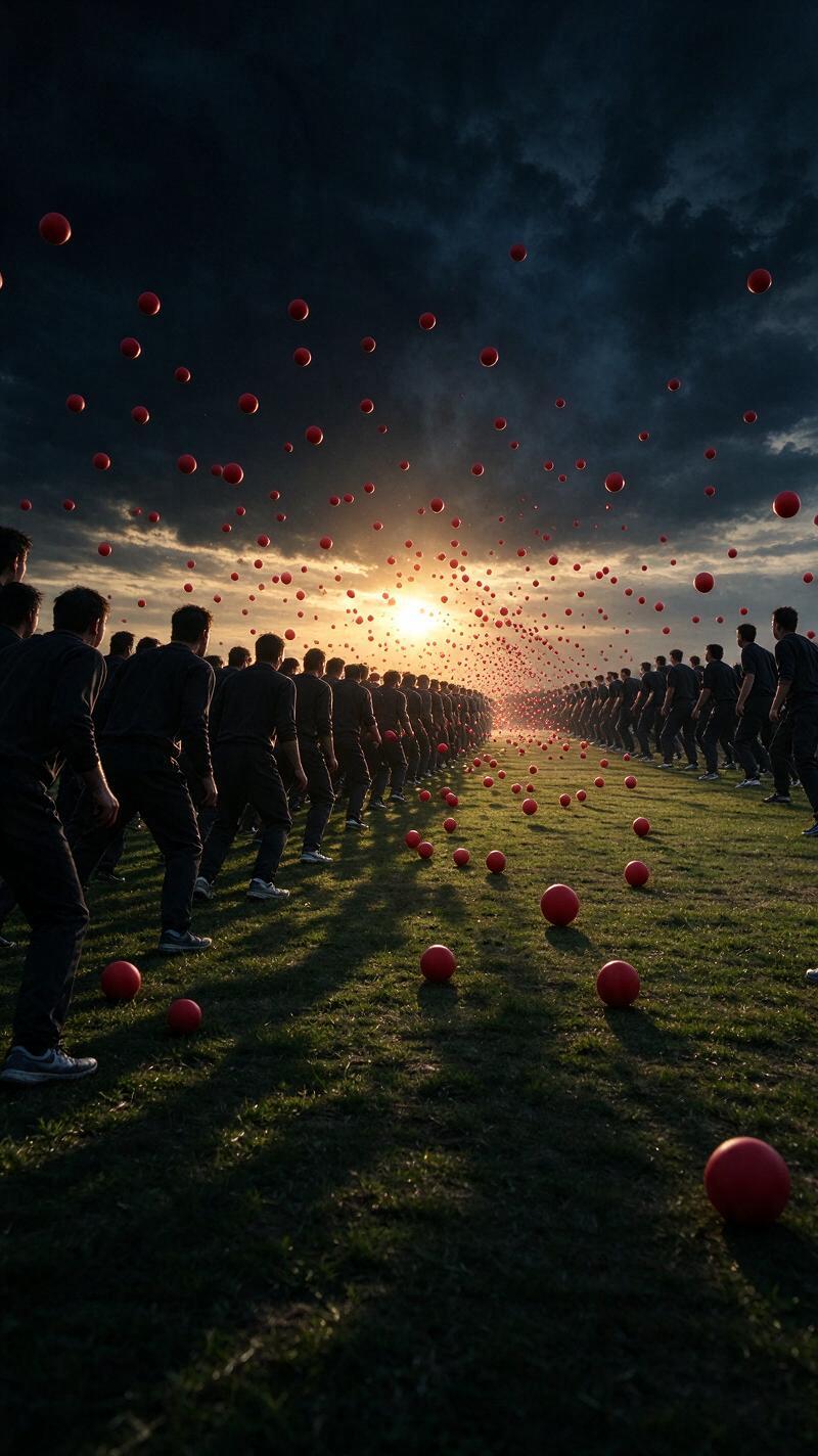 Illustration for the world record: Largest game of dodgeball
