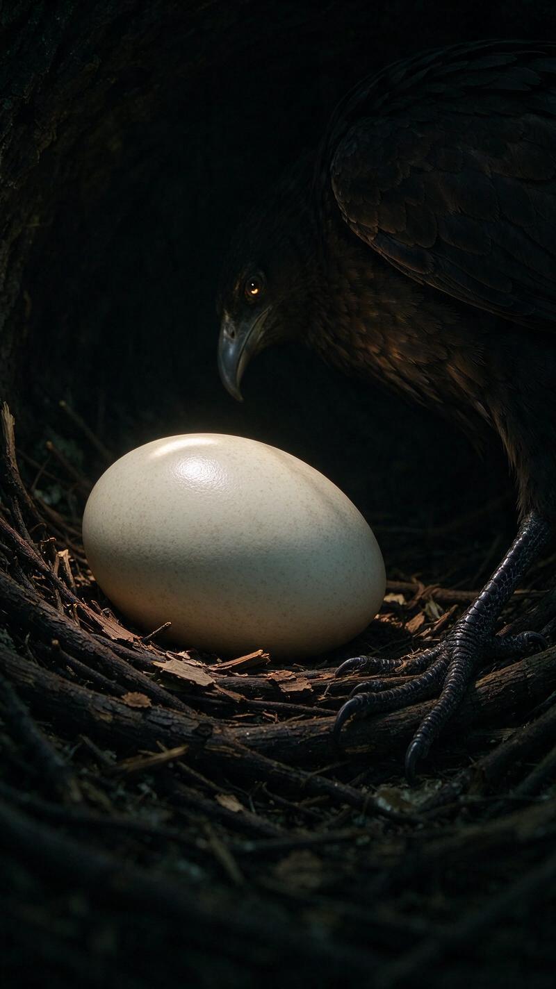 Illustration for the world record: Largest egg laid by a living bird