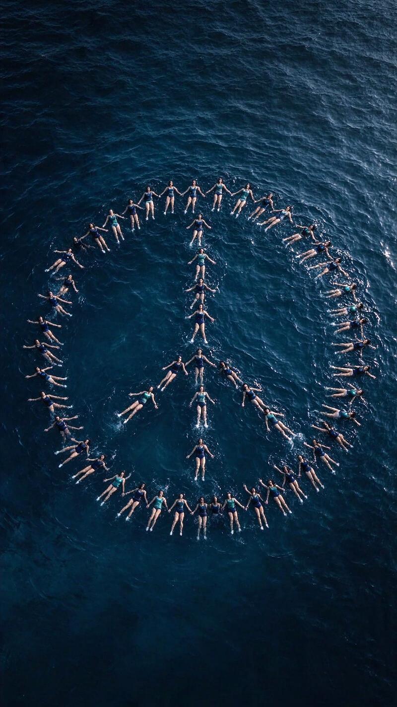 Illustration for the world record: Largest floating human image