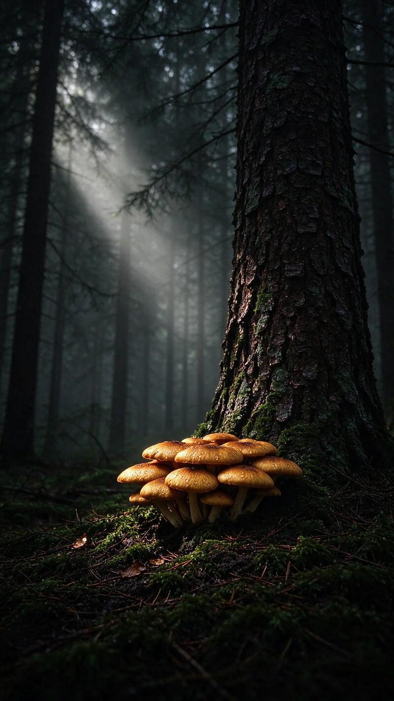 Illustration for the world record: Largest fungus colony