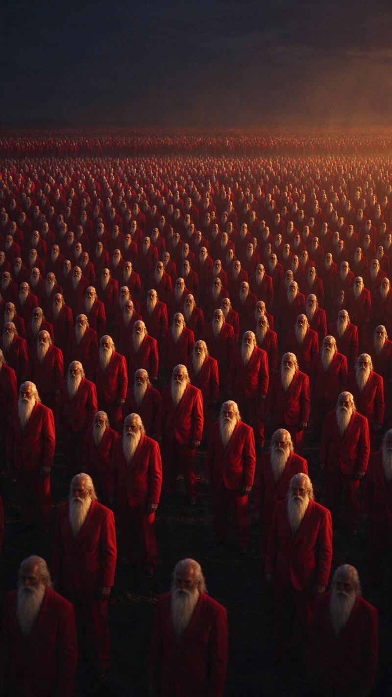 Illustration for the world record: Largest gathering of people dressed as Santa Claus