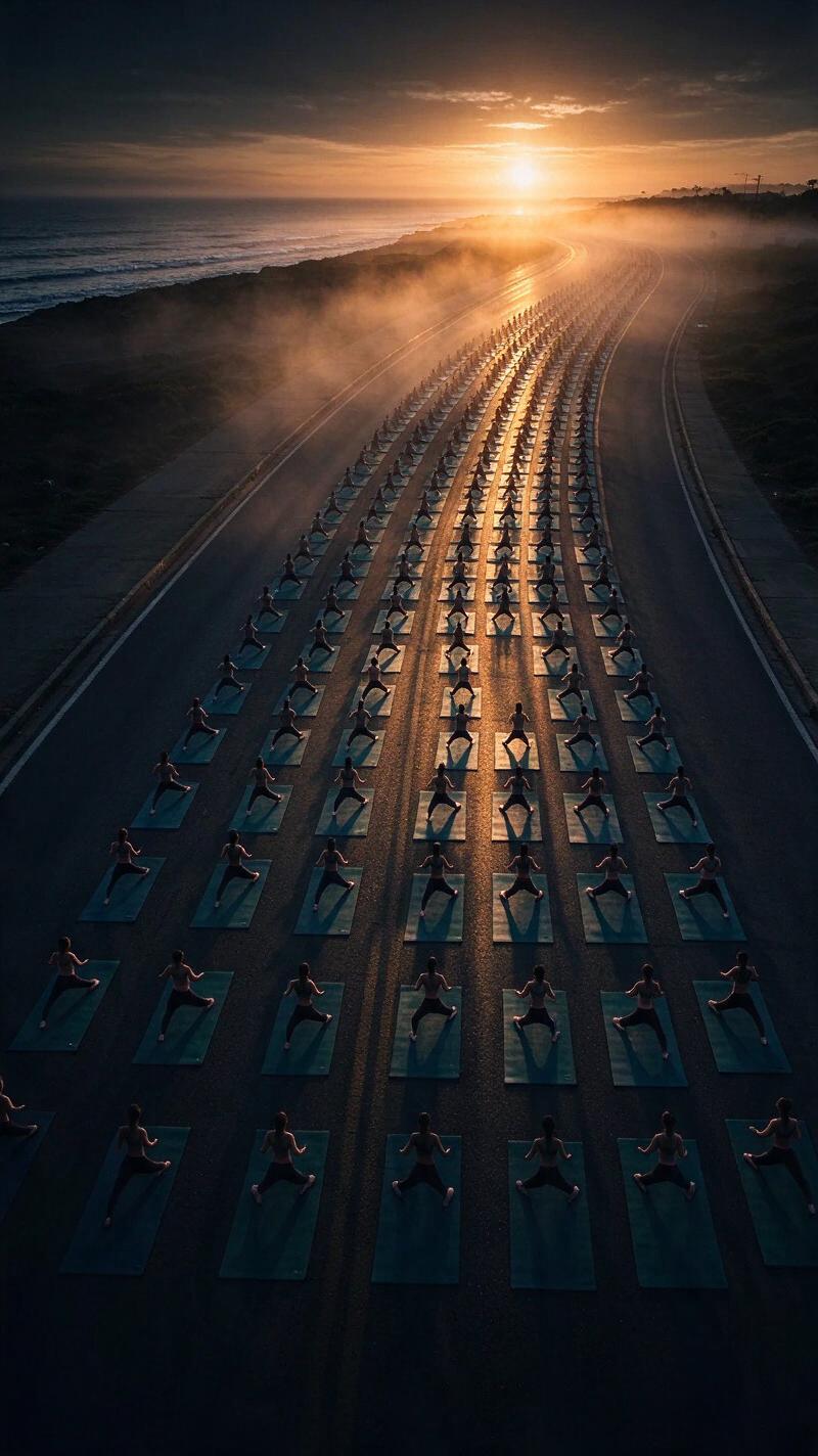 Illustration for the world record: Largest gathering for a yoga session
