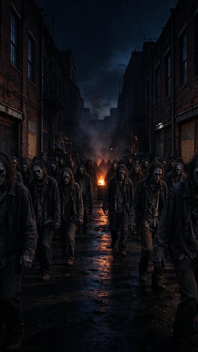 Illustration for the world record: Largest gathering of people dressed as zombies
