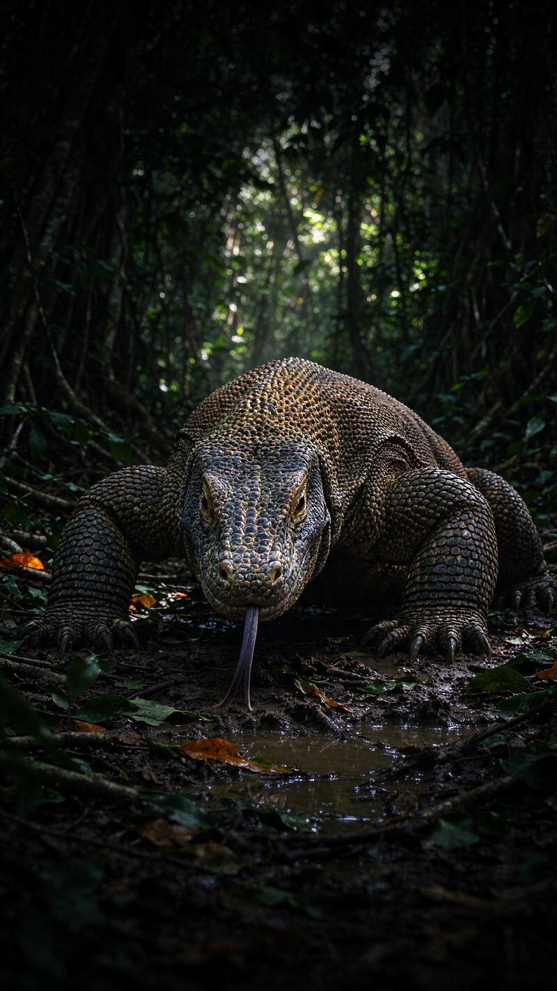 Illustration for the world record: Largest lizard