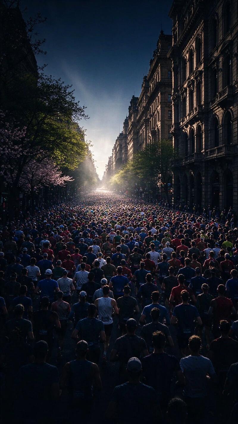 Illustration for the world record: Largest marathon (most finishers)