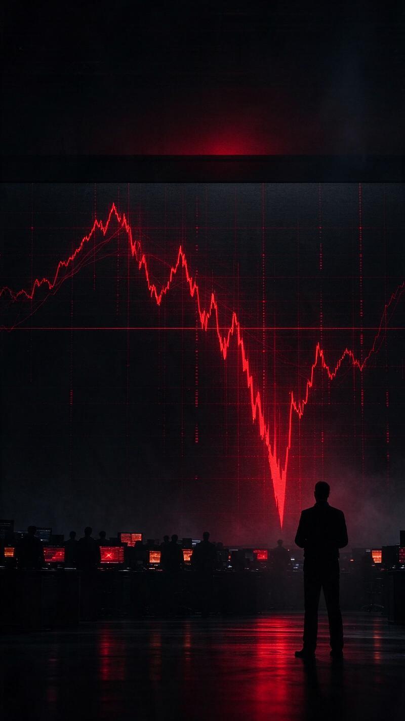Illustration for the world record: Largest one-day market value loss