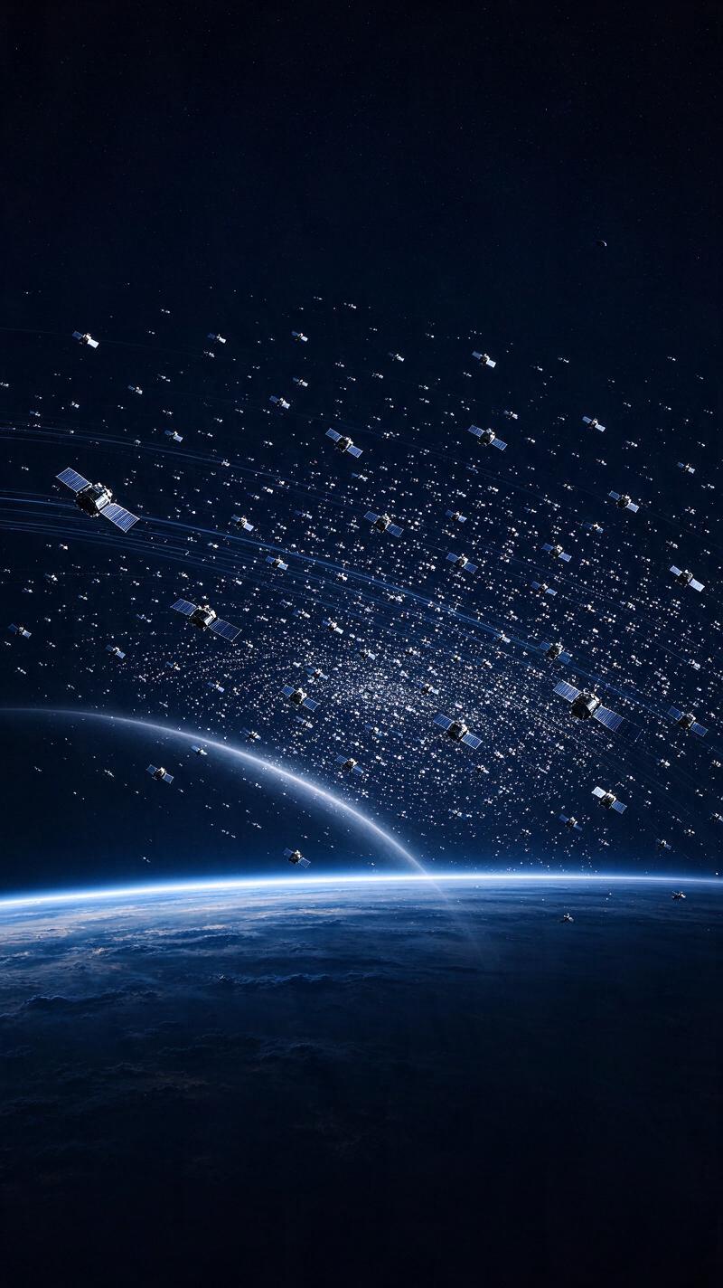 Illustration for the world record: Largest satellite constellation