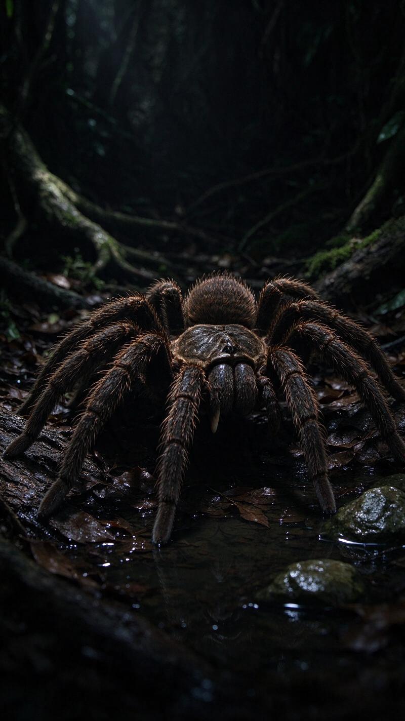 Illustration for the world record: Largest spider by mass