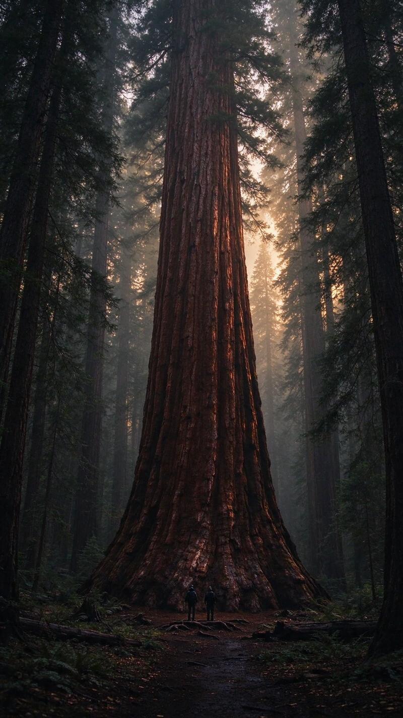 Illustration for the world record: Largest tree by volume