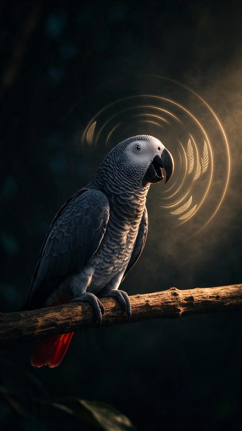 Illustration for the world record: Largest vocabulary of a bird