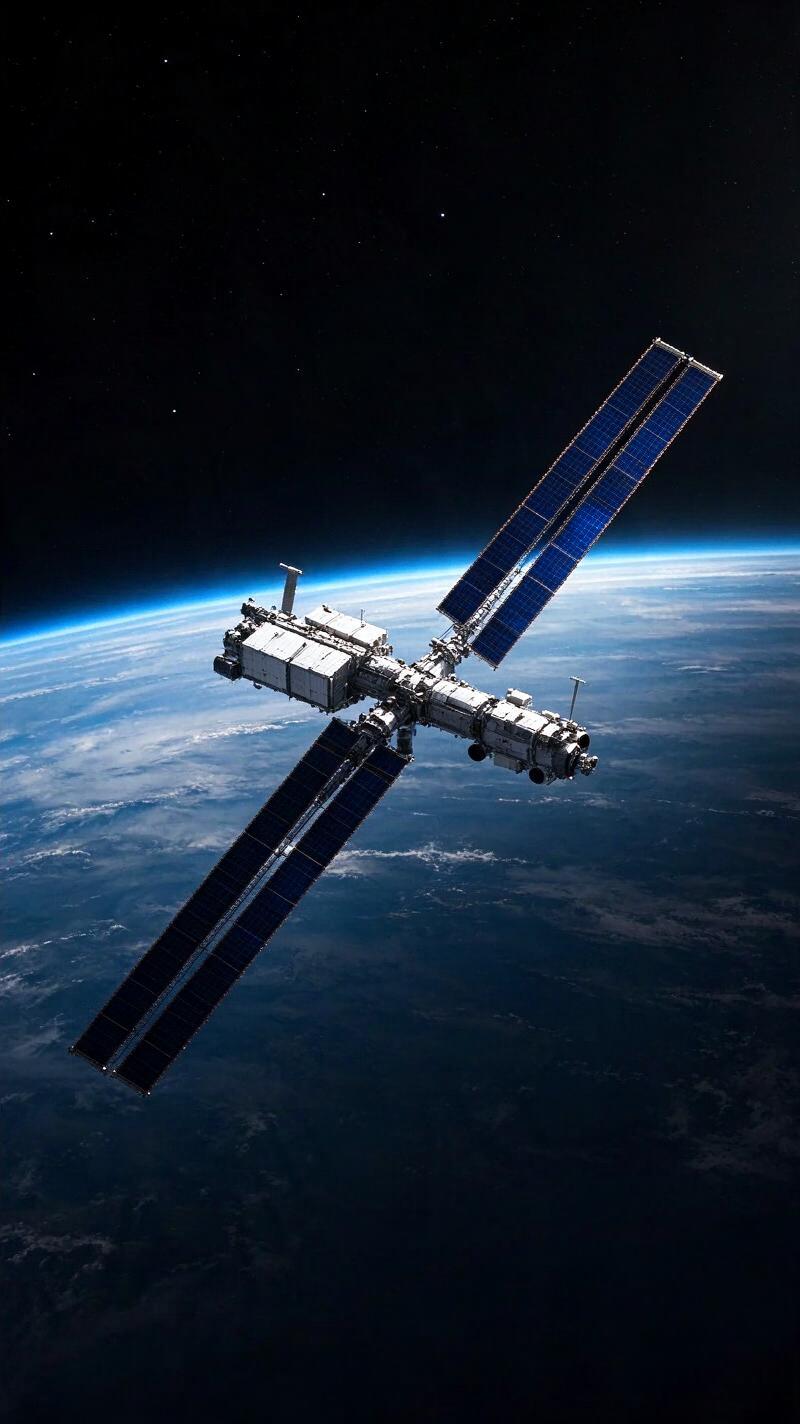 Illustration for the world record: Longest continuous human presence in space