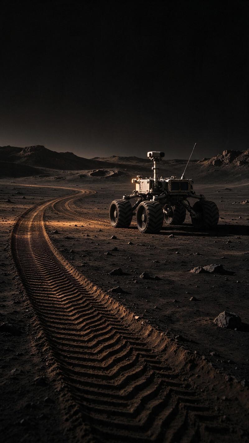 Illustration for the world record: Longest distance driven by a vehicle on another world
