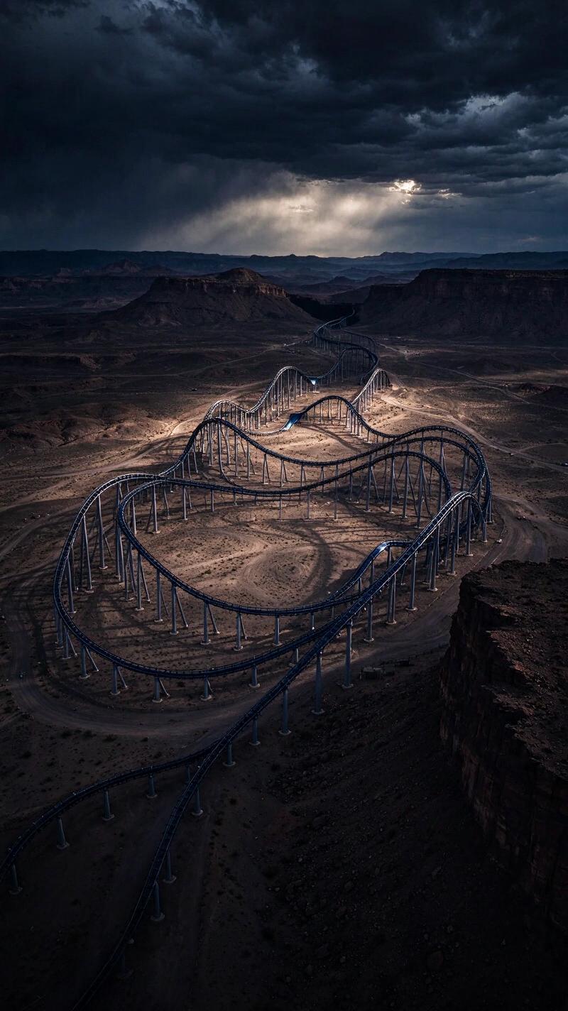 Illustration for the world record: Longest roller coaster