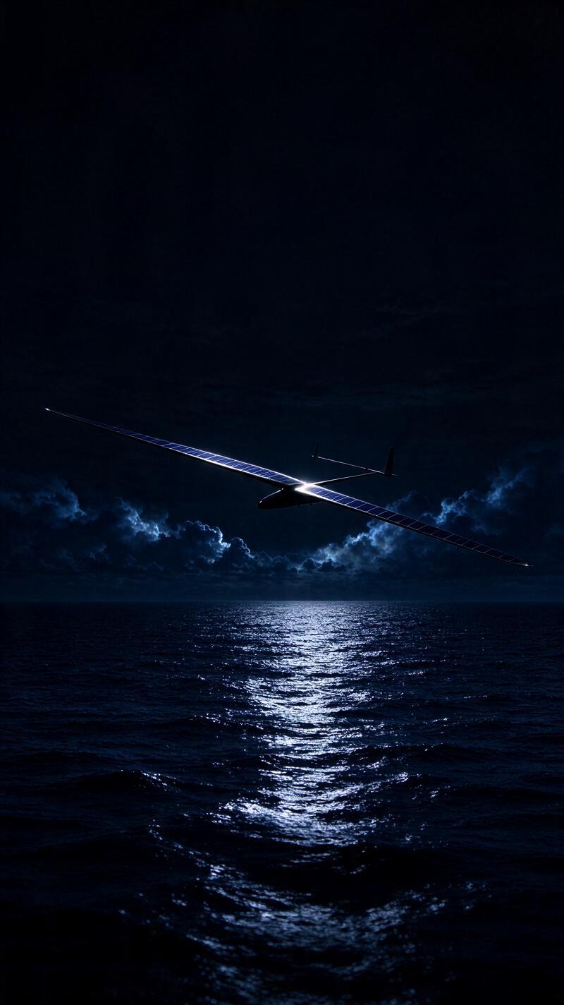 Illustration for the world record: Longest solo flight in a solar-powered aeroplane