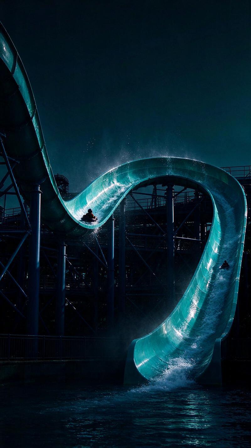 Illustration for the world record: Longest water slide