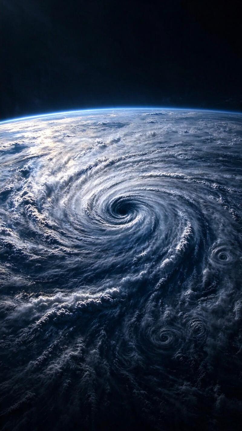Illustration for the world record: Lowest sea-level air pressure