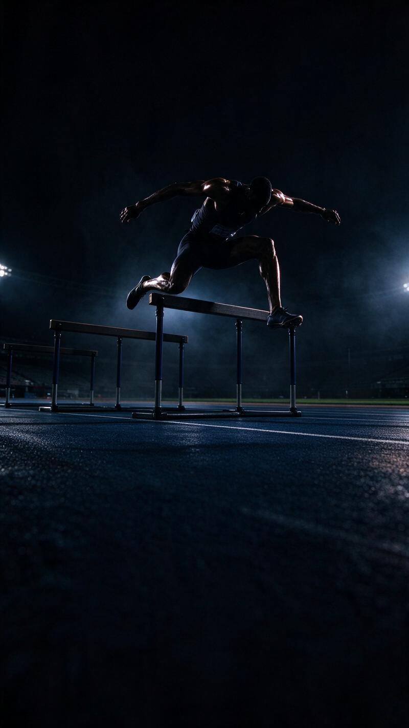Illustration for the world record: Men's 110 m hurdles