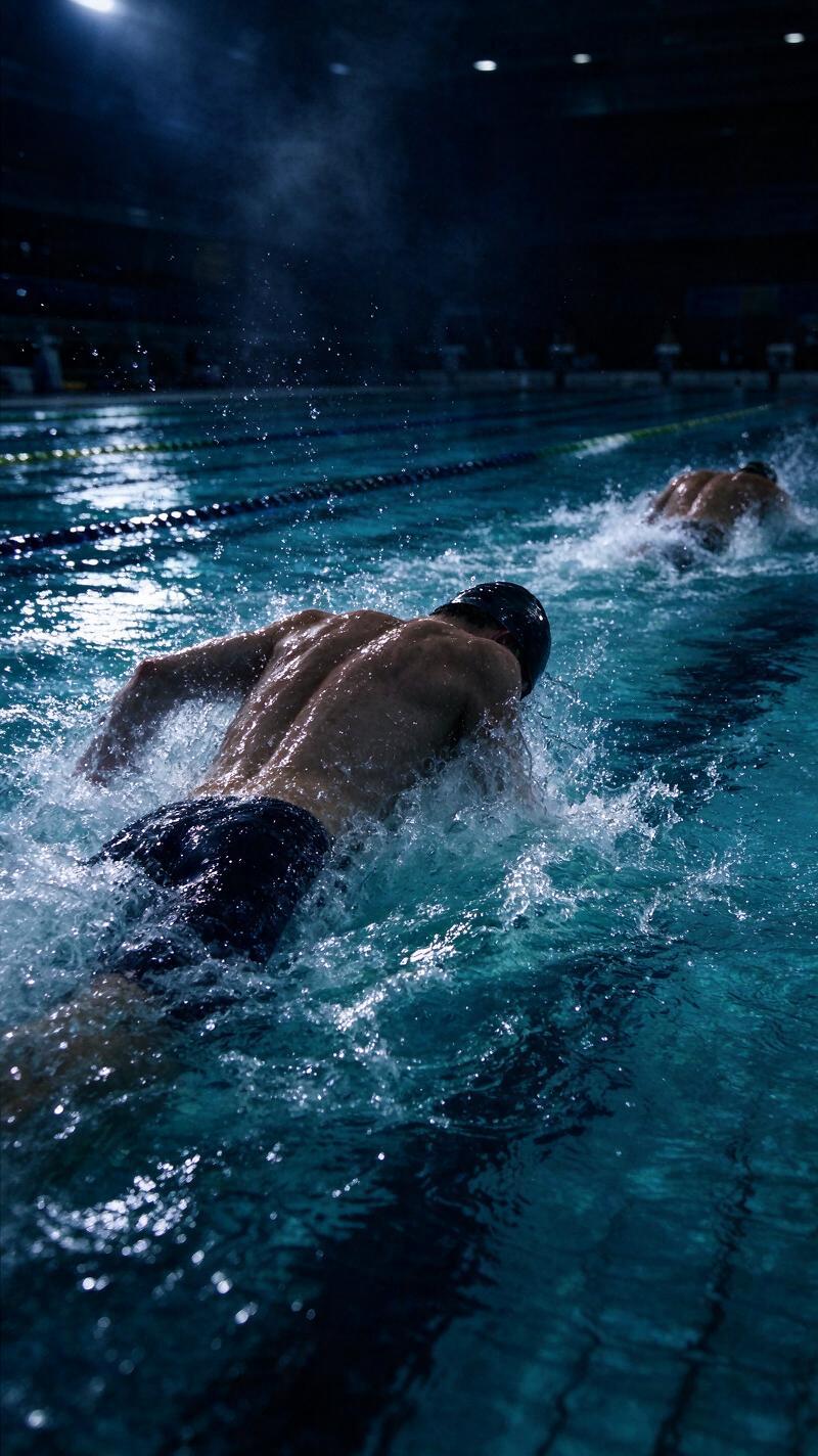 Illustration for the world record: Men's 50 m butterfly short-course world record