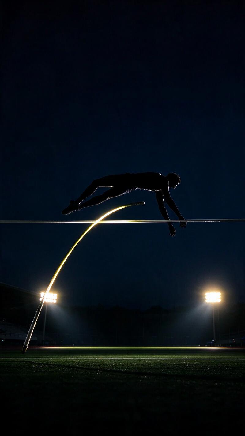 Illustration for the world record: Men's pole vault