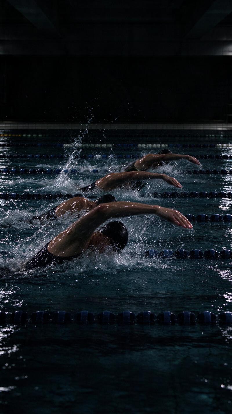 Illustration for the world record: Mixed 4x100 m freestyle relay world record, 200+ age group